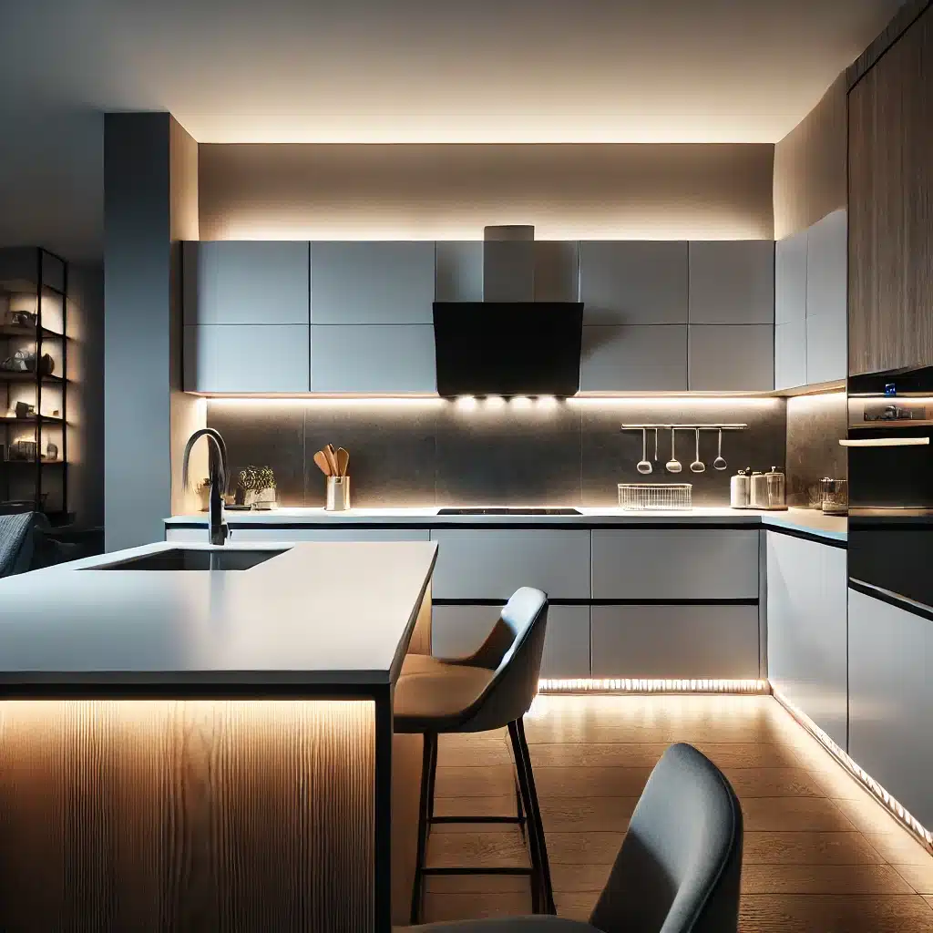 iluminación cocina moderna